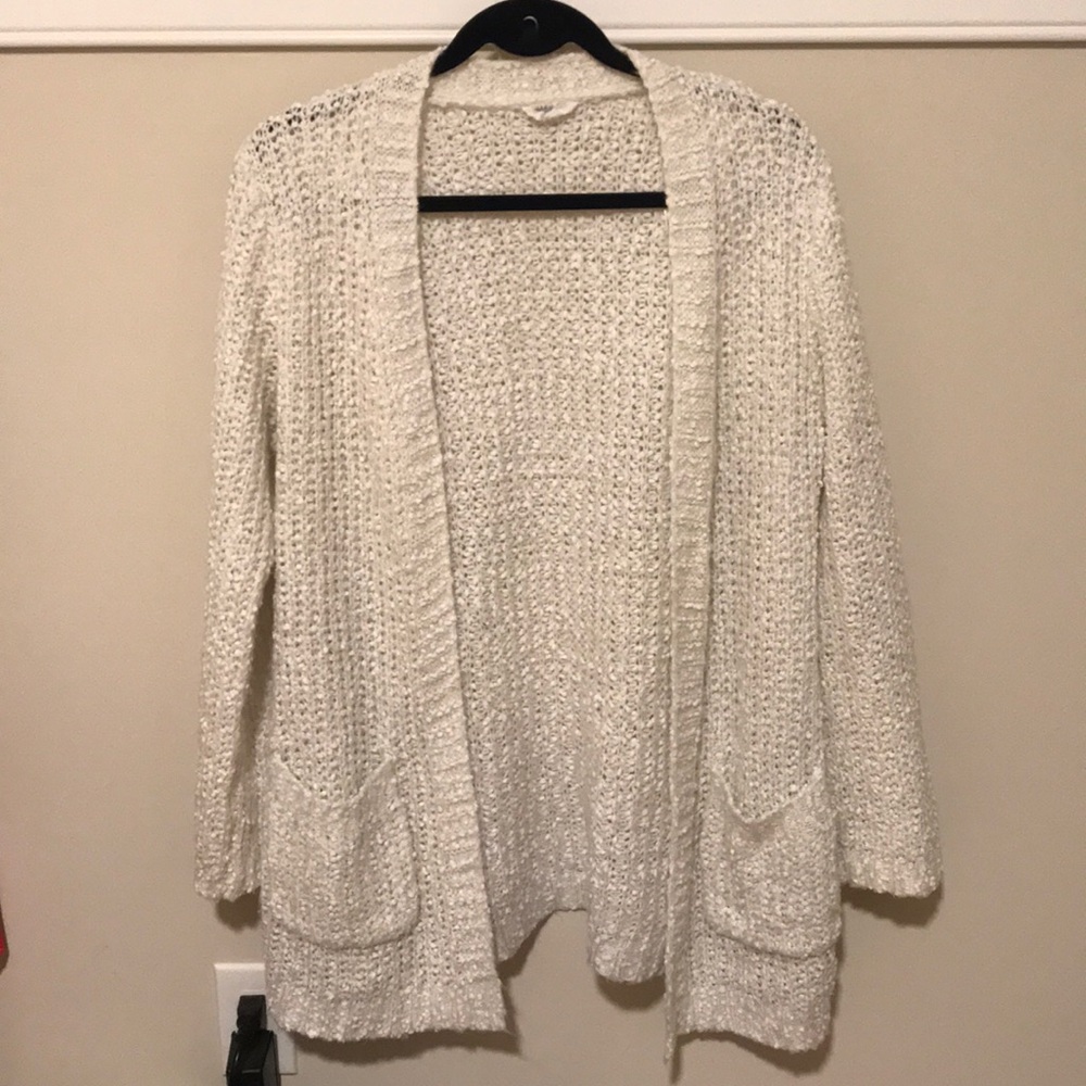 White cardigan